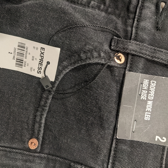 Cropped Wide Leg High Rise Jeans Express - Picture 4 of 5